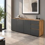 Credenza Melamina 3 Puertas y Cajonera SG-12