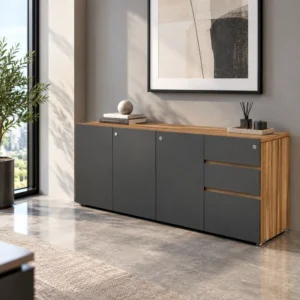 Credenza Melamina 3 Puertas y Cajonera SG-12